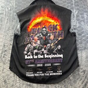 Black Sabbath Sleeveless Shirt Mens XL Black 57th Anniversary Graphic Vest